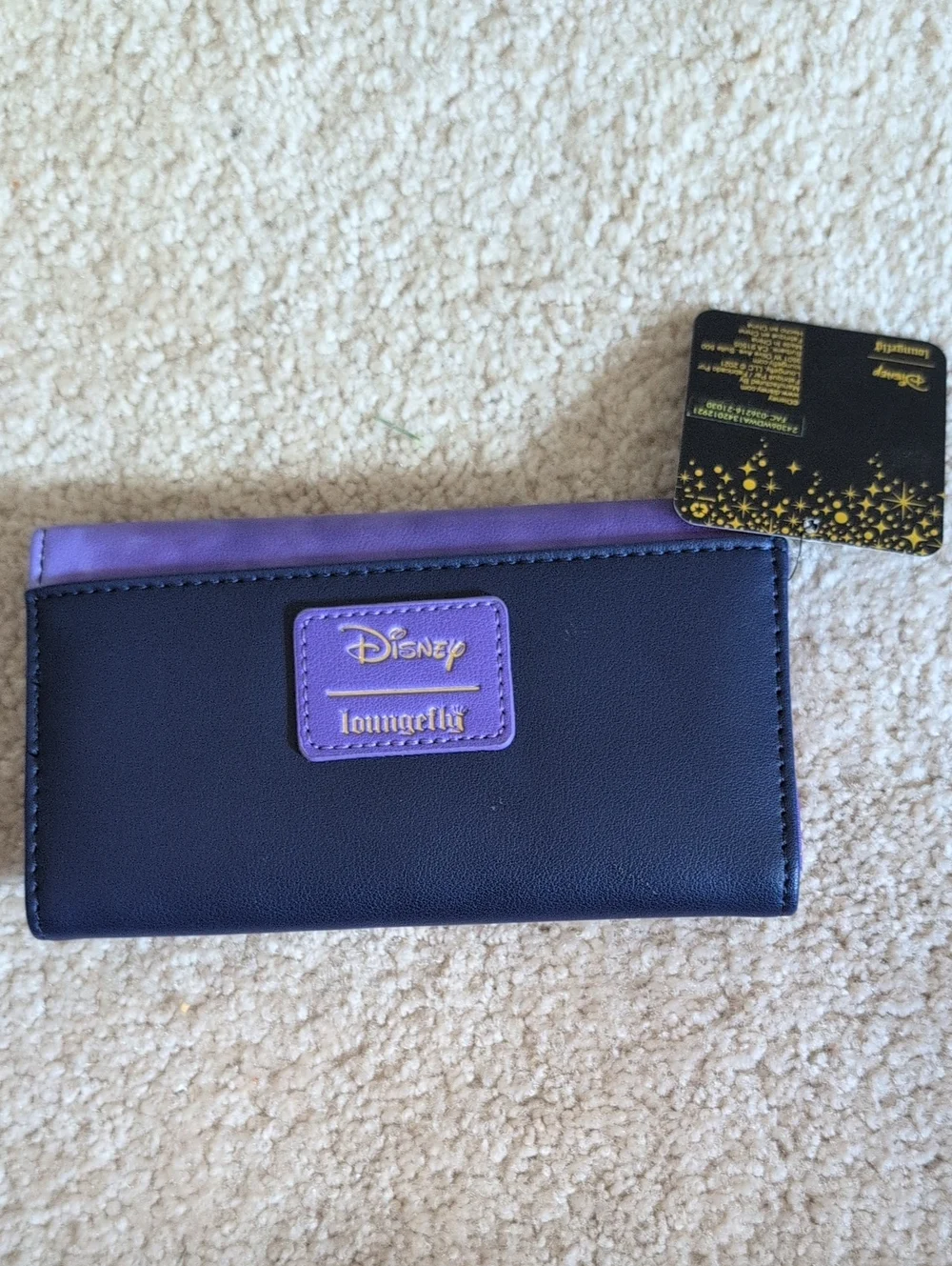 NWT Loungefly Disney Tangled Navy and Purple Wallet